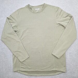 Duluth Trading Shirt Mens Large Green Beargrease Crew‎ Neck Base Layer Top